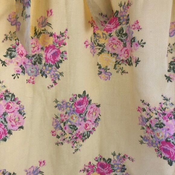 LAURA ASHLEY YELLOW FLORAL SLEEVELESS COTTON DRESS SCALLOP HEM FLOWER GIRL 6X - Picture 7 of 15